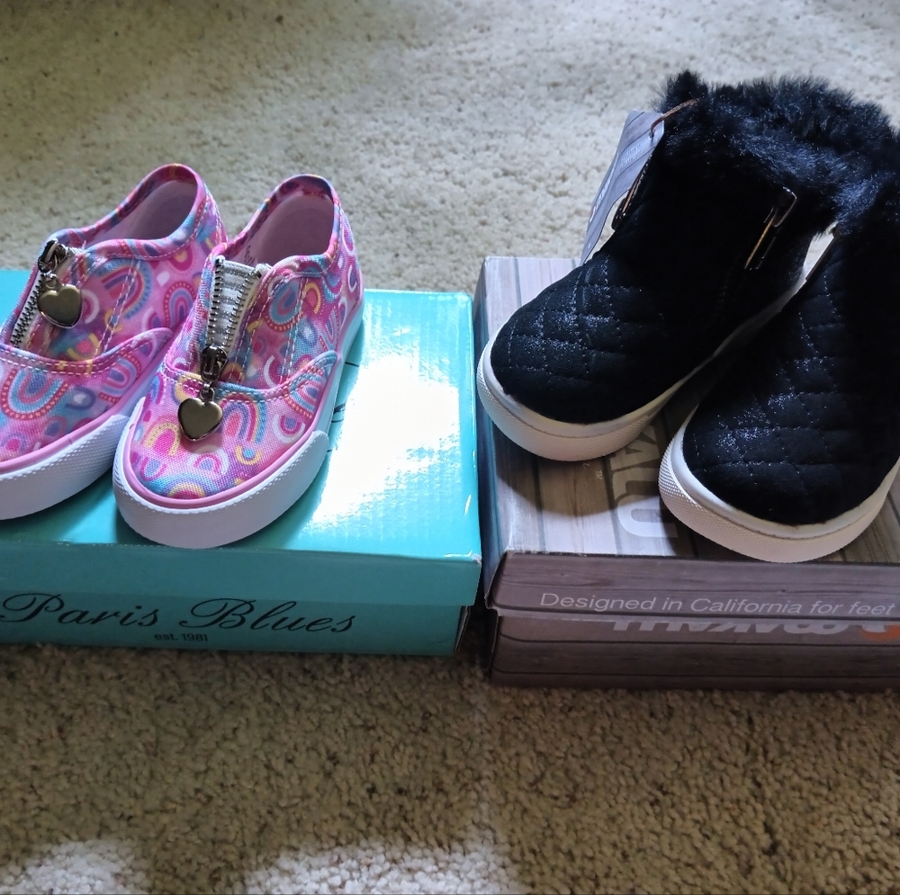 2 brand new pairs toddler shoes